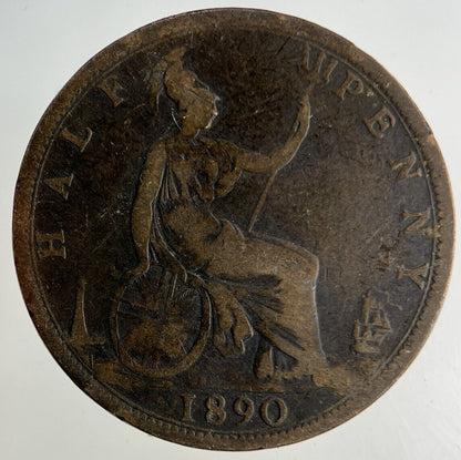 1890 Victoria Half-Penny Coin | Collectable Grade