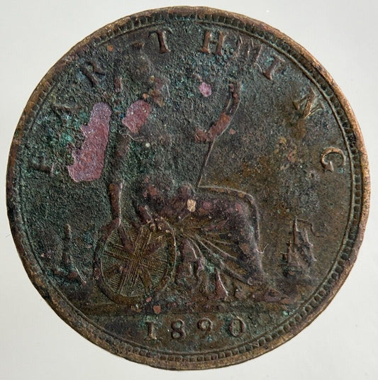 1890 Victoria Farthing Coin | Fine Collectable Grade