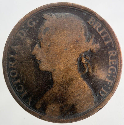 1890 Victoria One Penny Coin | Collectable Grade