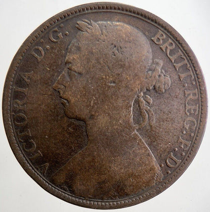1890 Victoria One Penny Coin | Collectable Grade | a5666