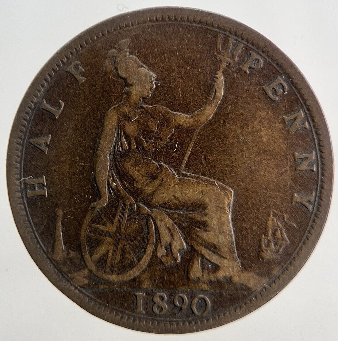 1890 Victoria Half-Penny Coin | Fine Collectable Grade