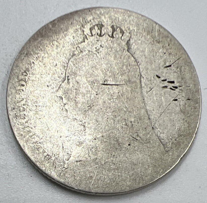 1890 Victoria Shilling | British Silver Coin | Worn Grade | a1330