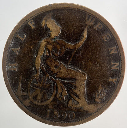 1890 Victoria Half-Penny Coin | Fine Collectable Grade