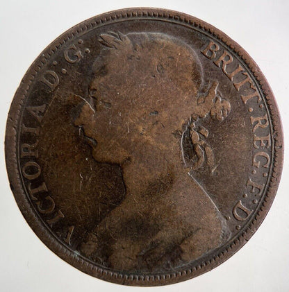 1890 Victoria One Penny Coin | Collectable Grade