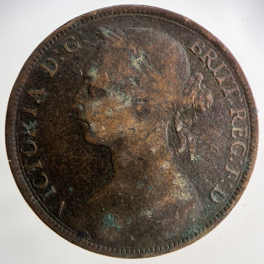 1890 Victoria One Penny Coin | Collectable Grade
