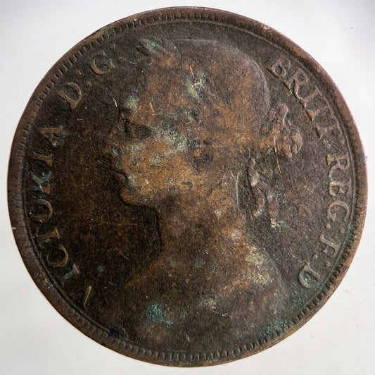 1890 Victoria One Penny Coin | Collectable Grade