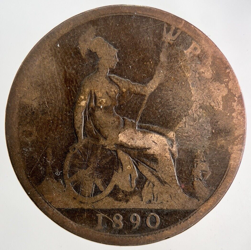 1890 Victoria One Penny Coin | Collectable Grade