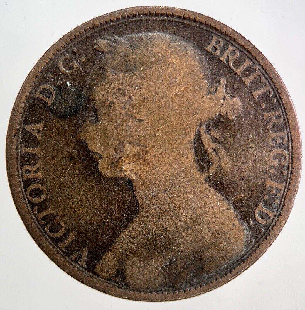 1890 Victoria One Penny Coin | Collectable Grade