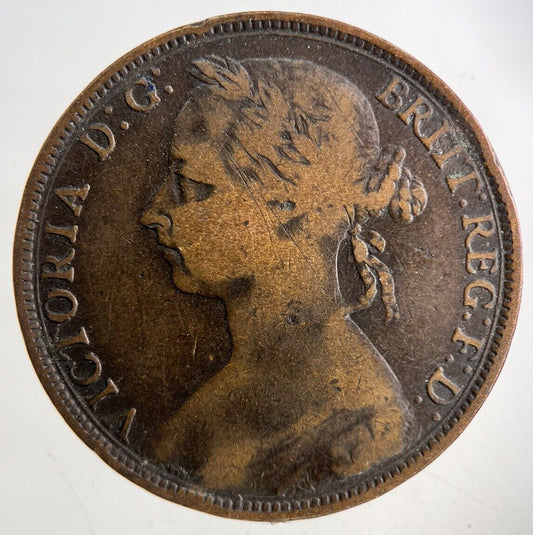 1890 Victoria One Penny Coin | Fine Collectable Grade