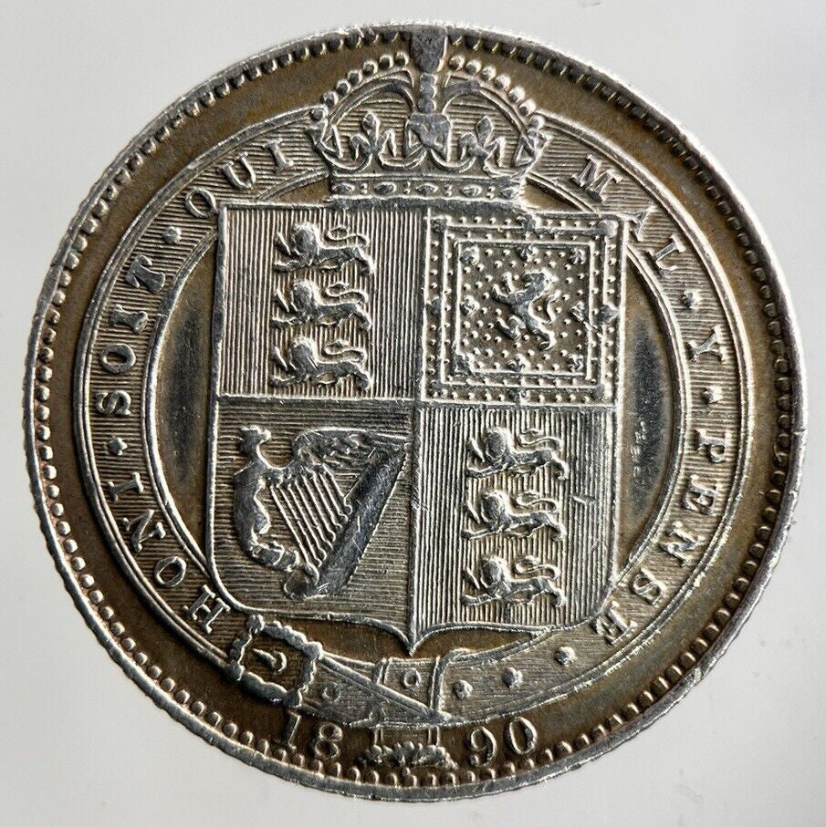 1890 Victoria Shilling Silver Coin | Fine Collectable Grade