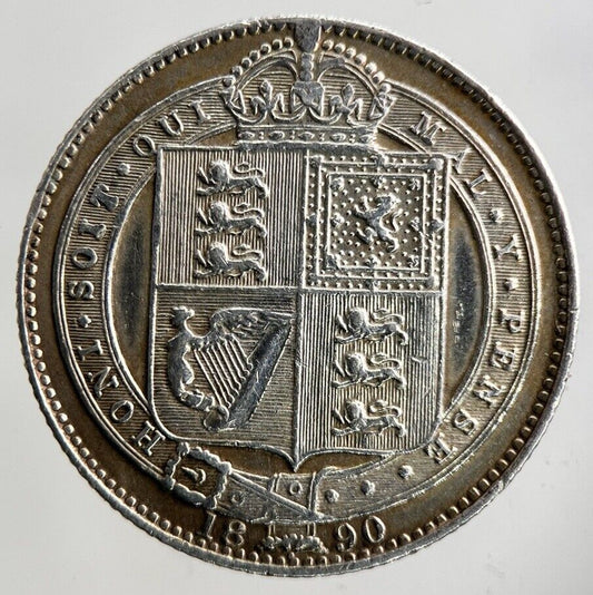 1890 Victoria Shilling Silver Coin | Fine Collectable Grade