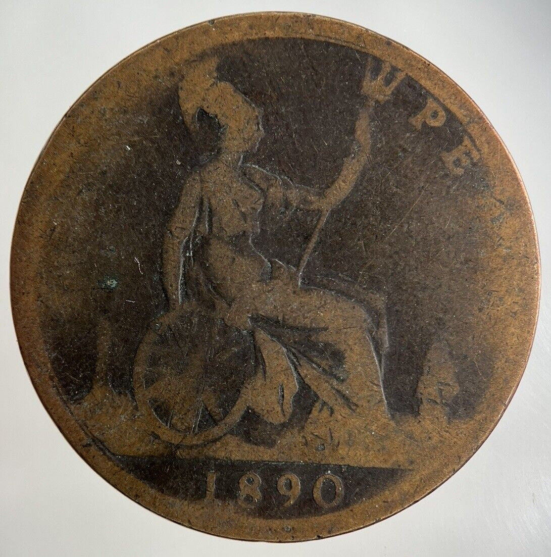 1890 Victoria One Penny Coin | Collectable Grade
