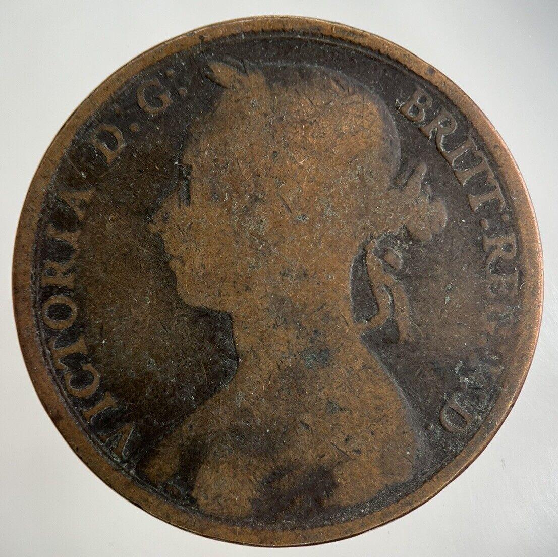 1890 Victoria One Penny Coin | Collectable Grade