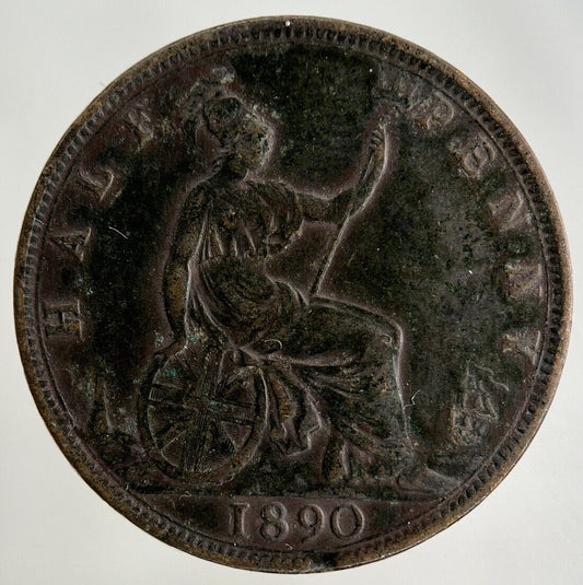 1890 Victoria Half-Penny Coin | Very High Grade