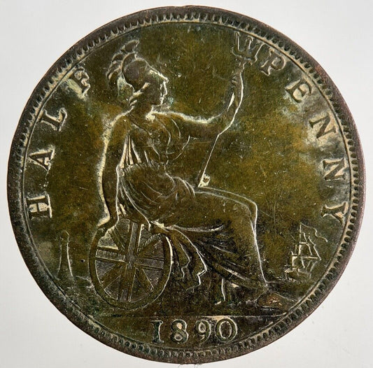 1890 Victoria Half-Penny Coin | Fine Collectable Grade