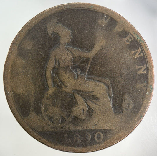 1890 Victoria One Penny Coin | Collectable Grade