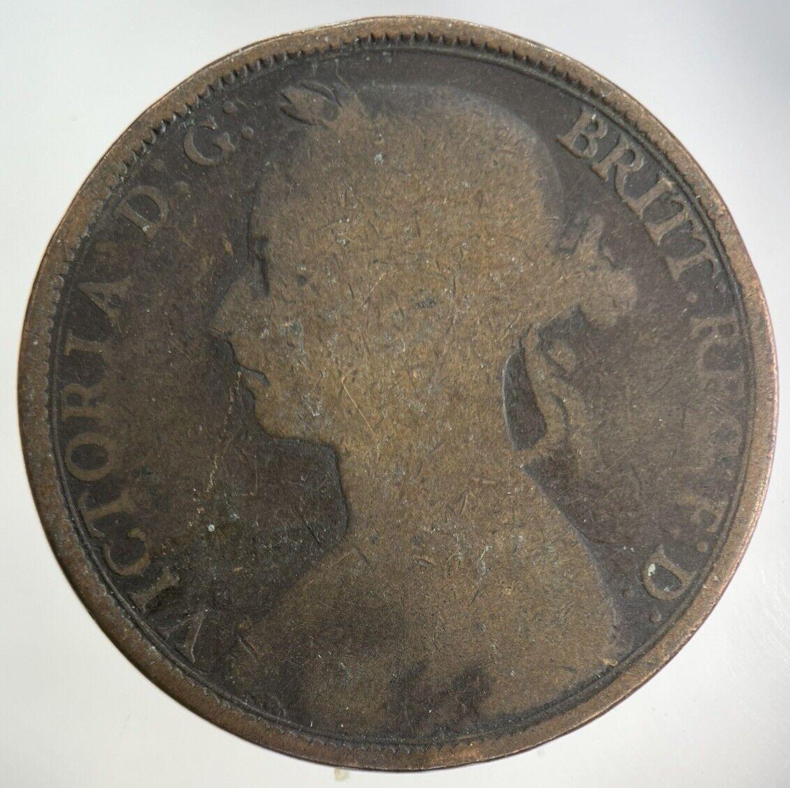 1890 Victoria One Penny Coin | Collectable Grade