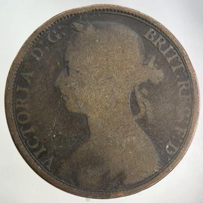1890 Victoria One Penny Coin | Collectable Grade