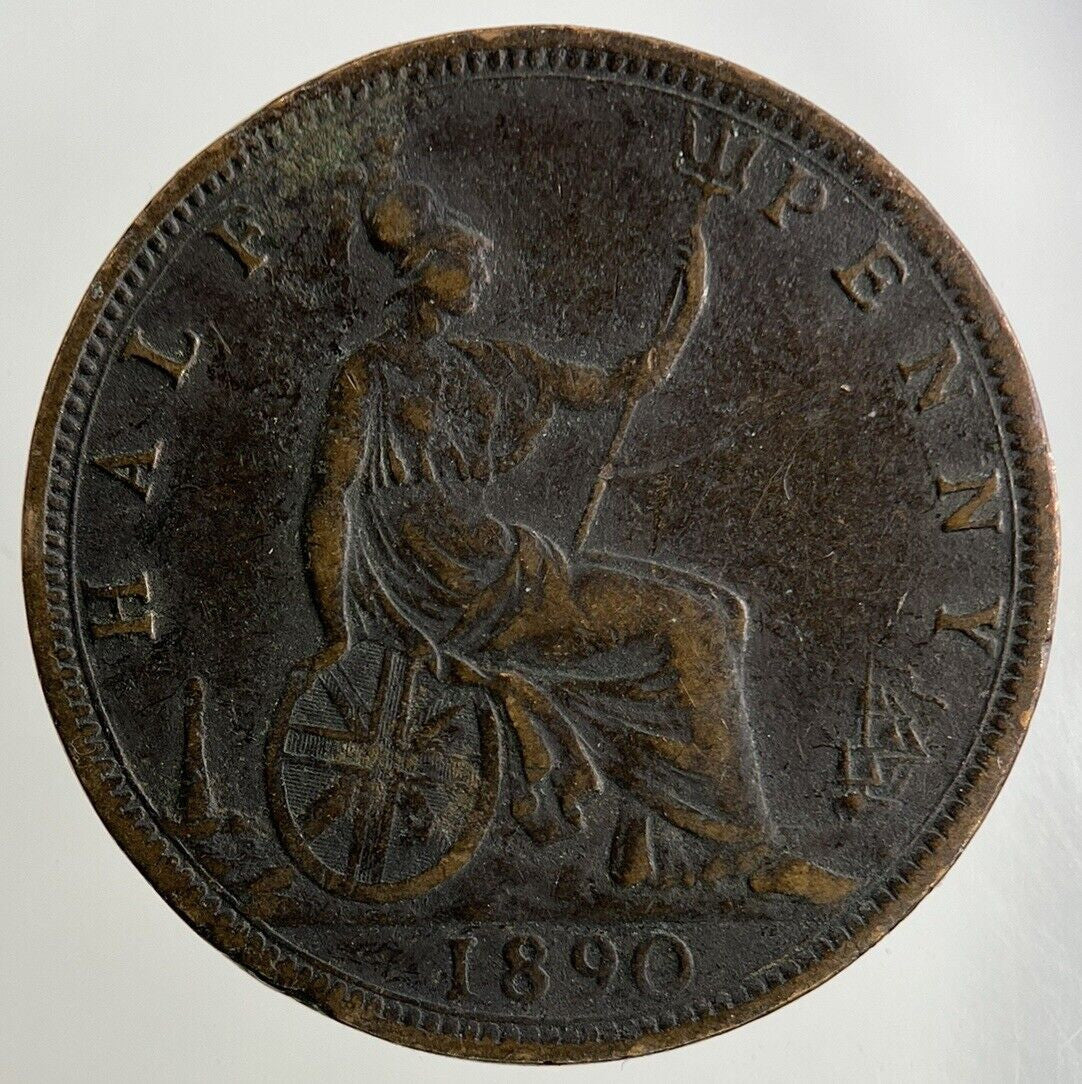 1890 Victoria Half-Penny Coin | Fine Collectable Grade