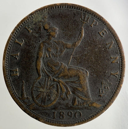 1890 Victoria Half-Penny Coin | Fine Collectable Grade