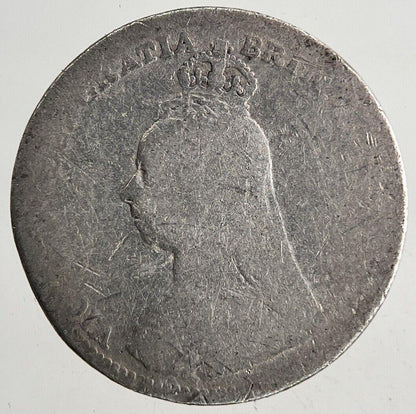 1890 Victoria Silver Threepence Coin | Fair Grade