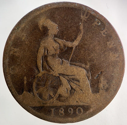 1890 Victoria One Penny Coin | Collectable Grade