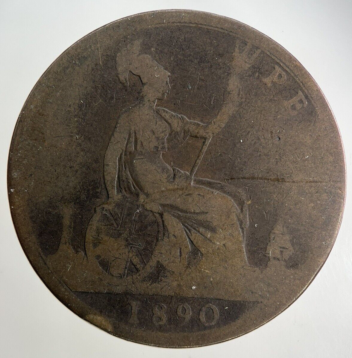 1890 Victoria One Penny Coin | Collectable Grade