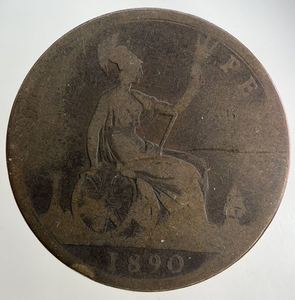 1890 Victoria One Penny Coin | Collectable Grade