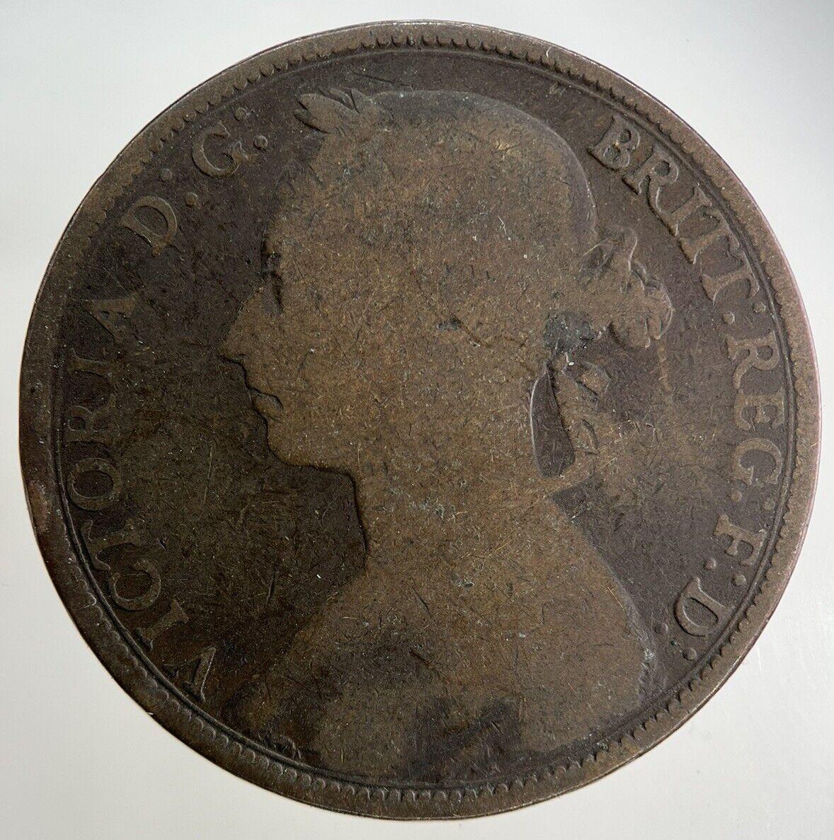 1890 Victoria One Penny Coin | Collectable Grade
