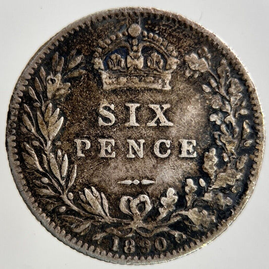 1890 Victoria Sixpence Silver Coin | Fine Collectable Grade