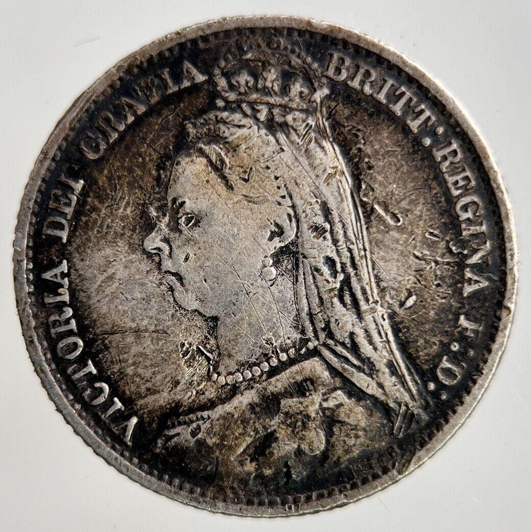 1890 Victoria Sixpence Silver Coin | Fine Collectable Grade