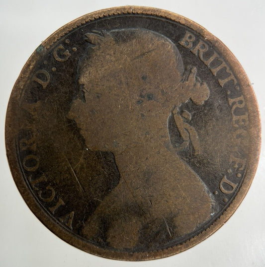 1890 Victoria One Penny Coin | Collectable Grade
