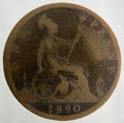 1890 Victoria One Penny Coin | Collectable Grade