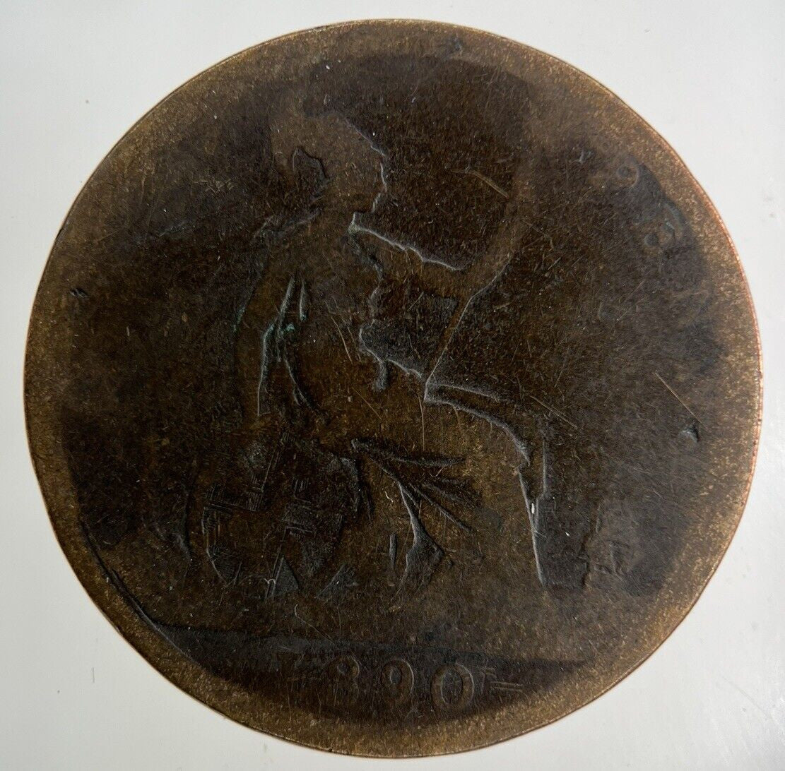 1890 Victoria One Penny Coin | Collectable Grade