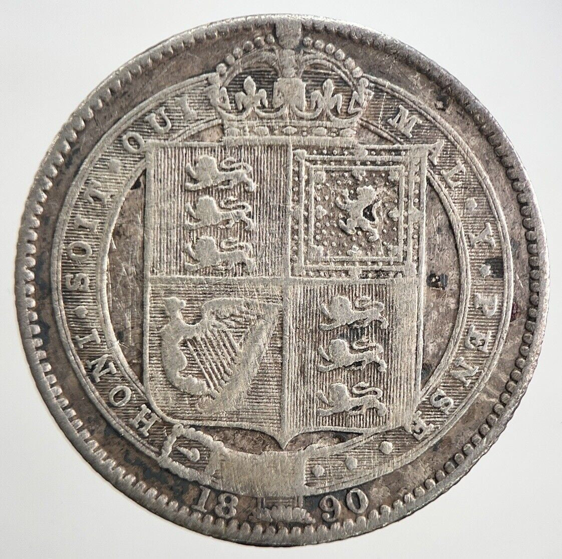 1890 Victoria Shilling Silver Coin | Fine Collectable Grade | a5525
