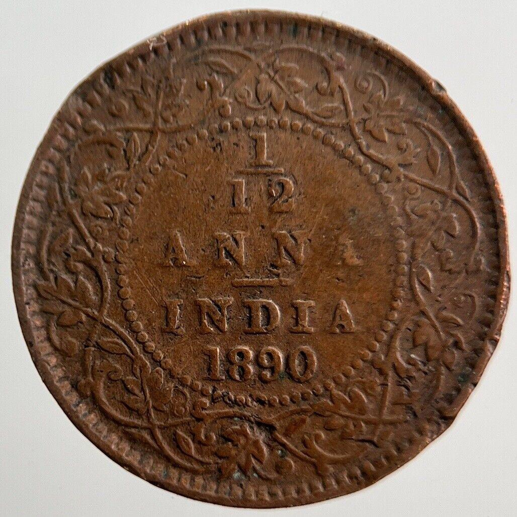 1890 India 1/12 Anna Coin | Collectable Grade | a1123