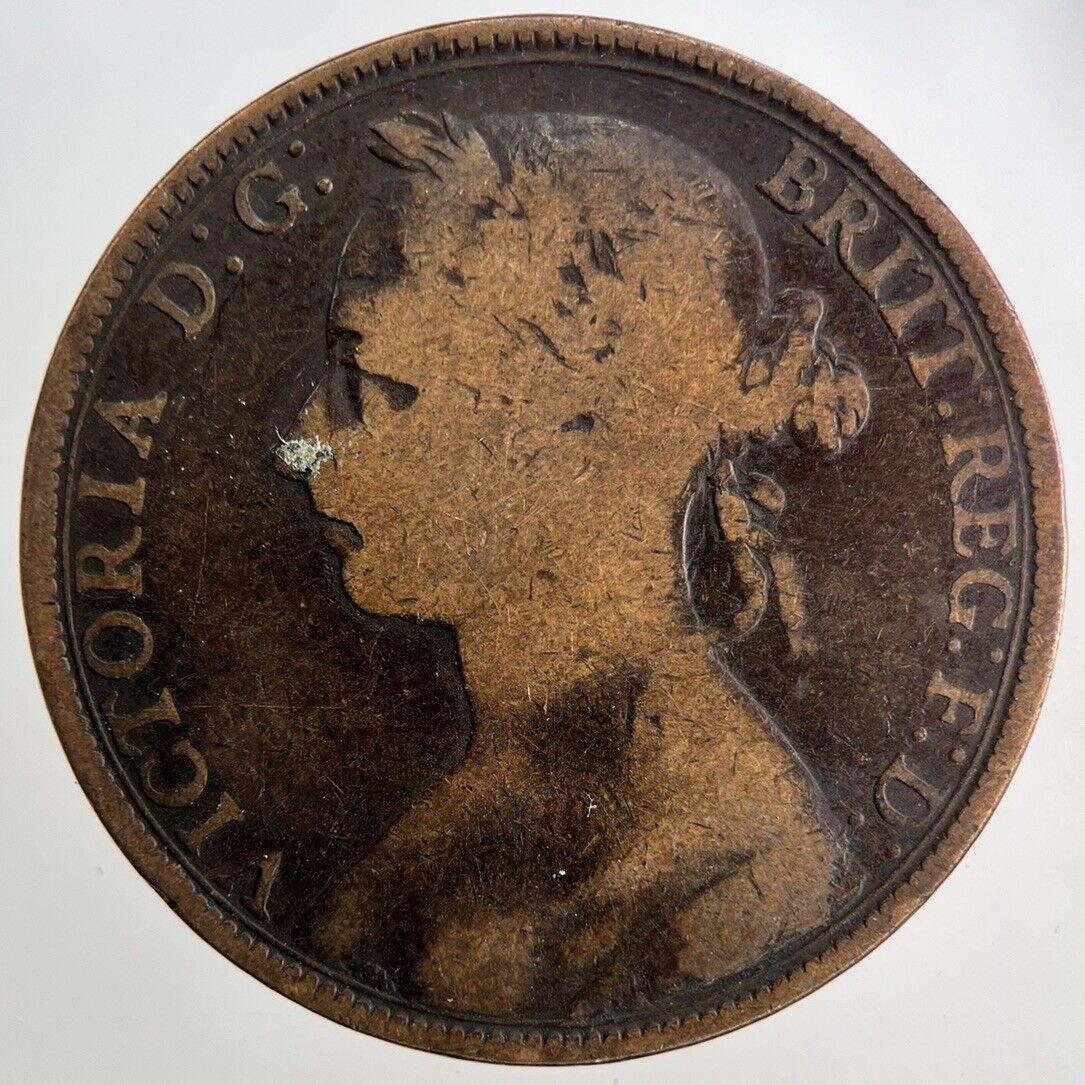 1890 Victoria One Penny Coin | Collectable Grade