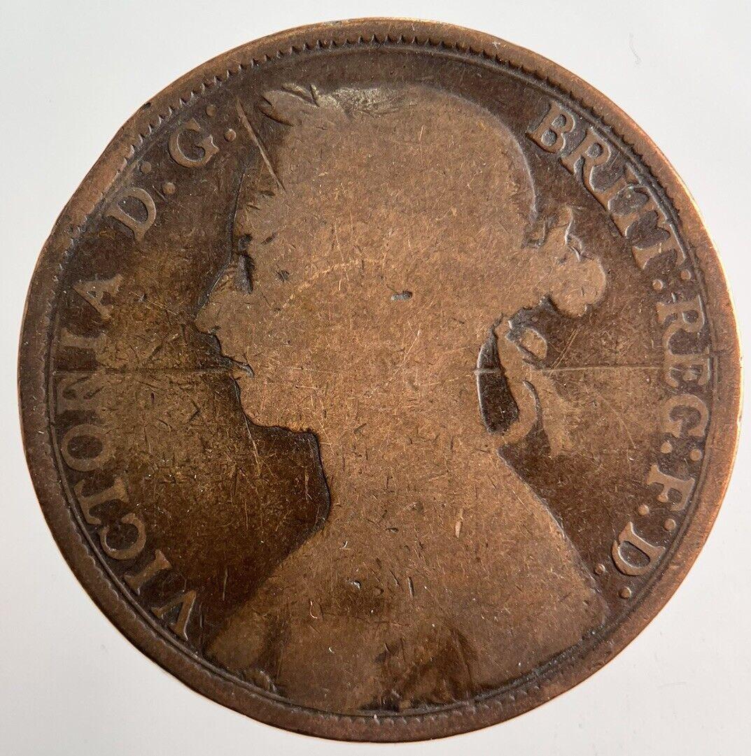 1890 Victoria One Penny Coin | Collectable Grade