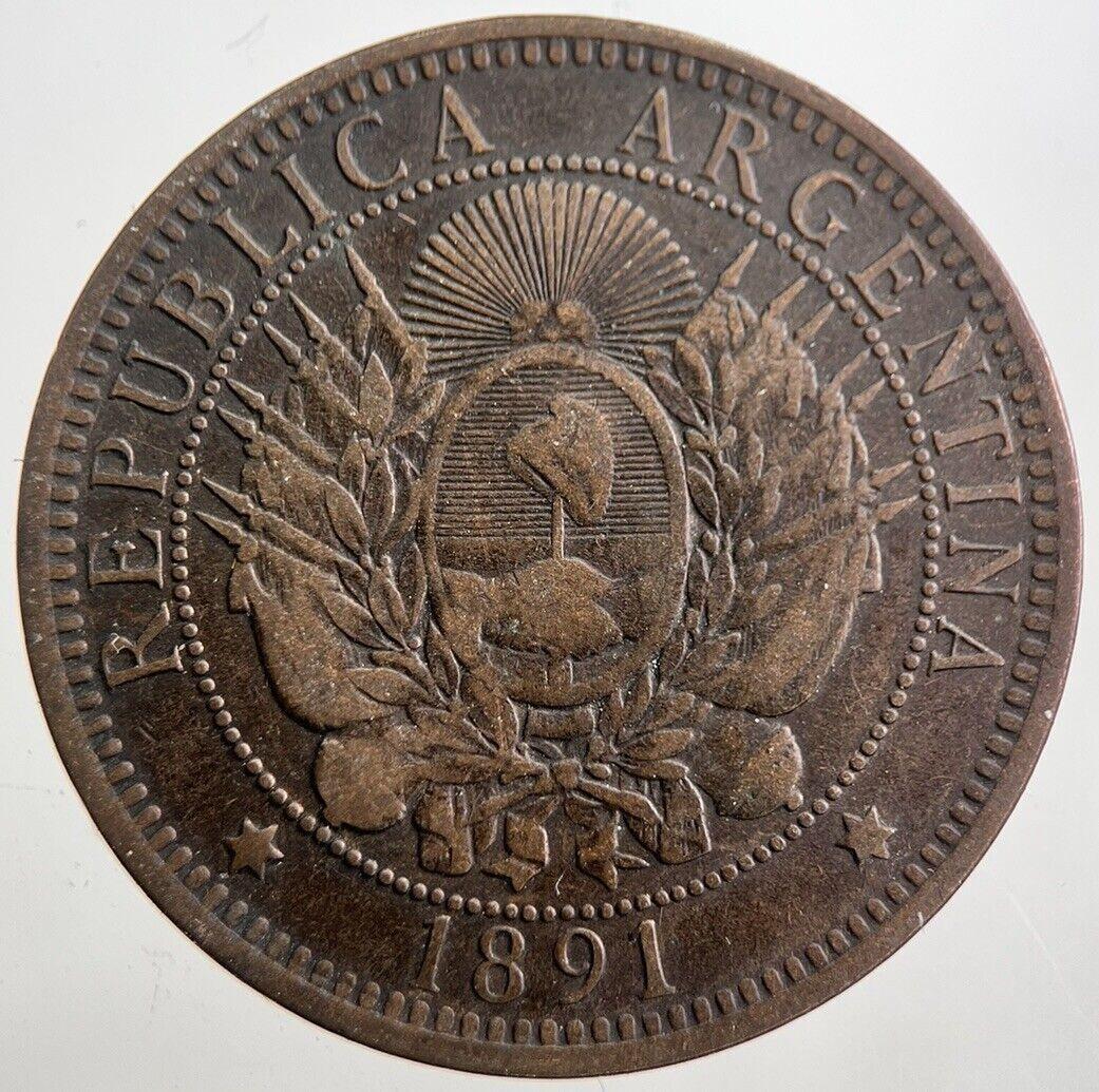 1891 Argentina Dos 2 Centavos Coin | Collectable Grade | a7891