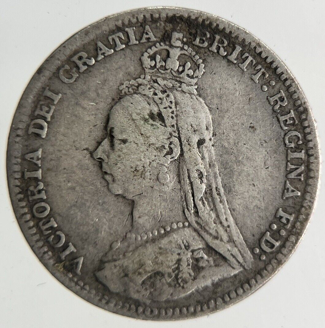 1890 Victoria Threepence Silver Coin | Fine Collectable Grade