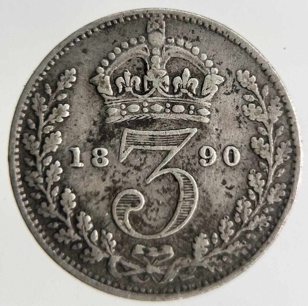 1890 Victoria Threepence Silver Coin | Fine Collectable Grade