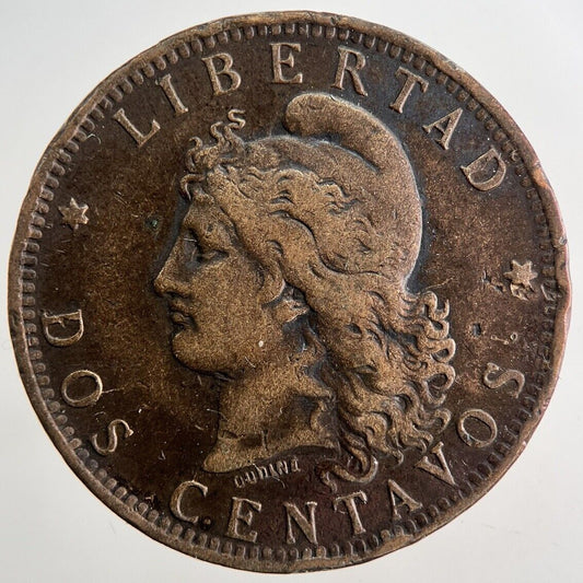 1891 Argentina Dos 2 Centavos Coin | Collectable Grade