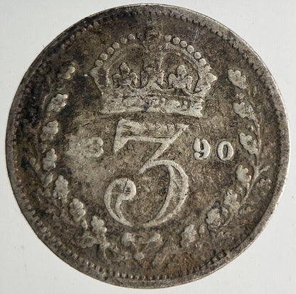 1890 Victoria Threepence Silver Coin | Collectable Grade