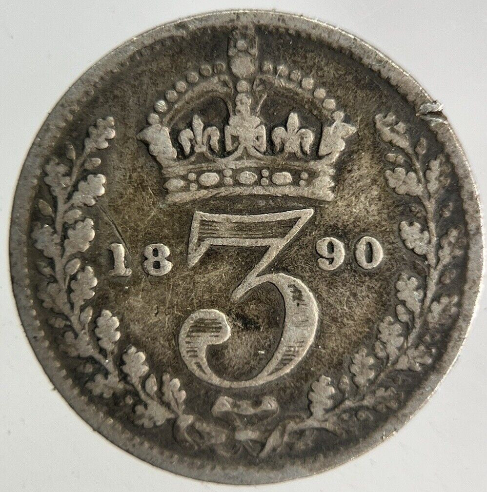 1890 Victoria Threepence Silver Coin | Collectable Grade