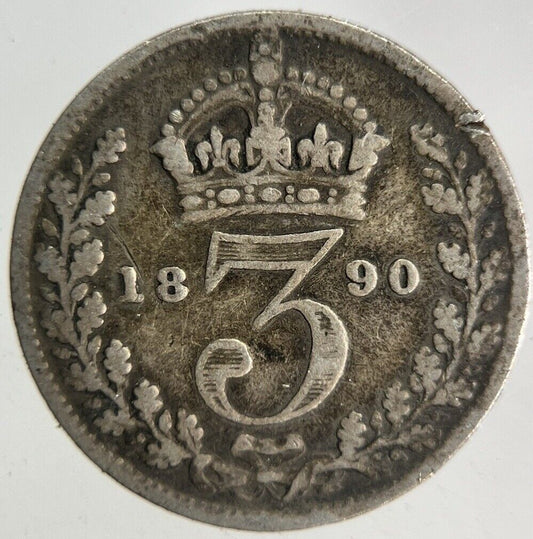 1890 Victoria Threepence Silver Coin | Collectable Grade