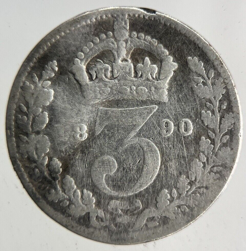 1890 Victoria Threepence Silver Coin | Collectable Grade