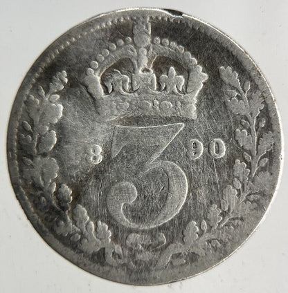 1890 Victoria Threepence Silver Coin | Collectable Grade