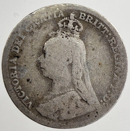 1890 Victoria Threepence Silver Coin | Collectable Grade | a8841