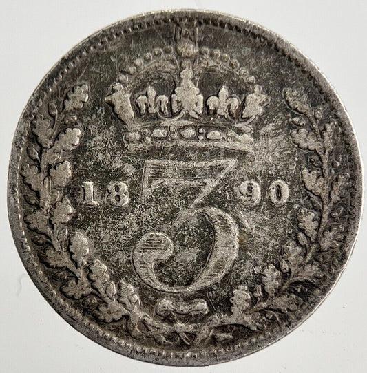 1890 Victoria Threepence Silver Coin | Collectable Grade | a8188