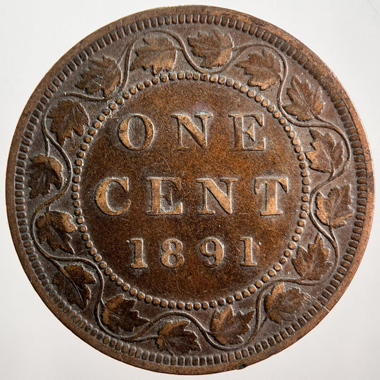 1891 Canada One Cent Coin | Fine Collectable Grade | a1381